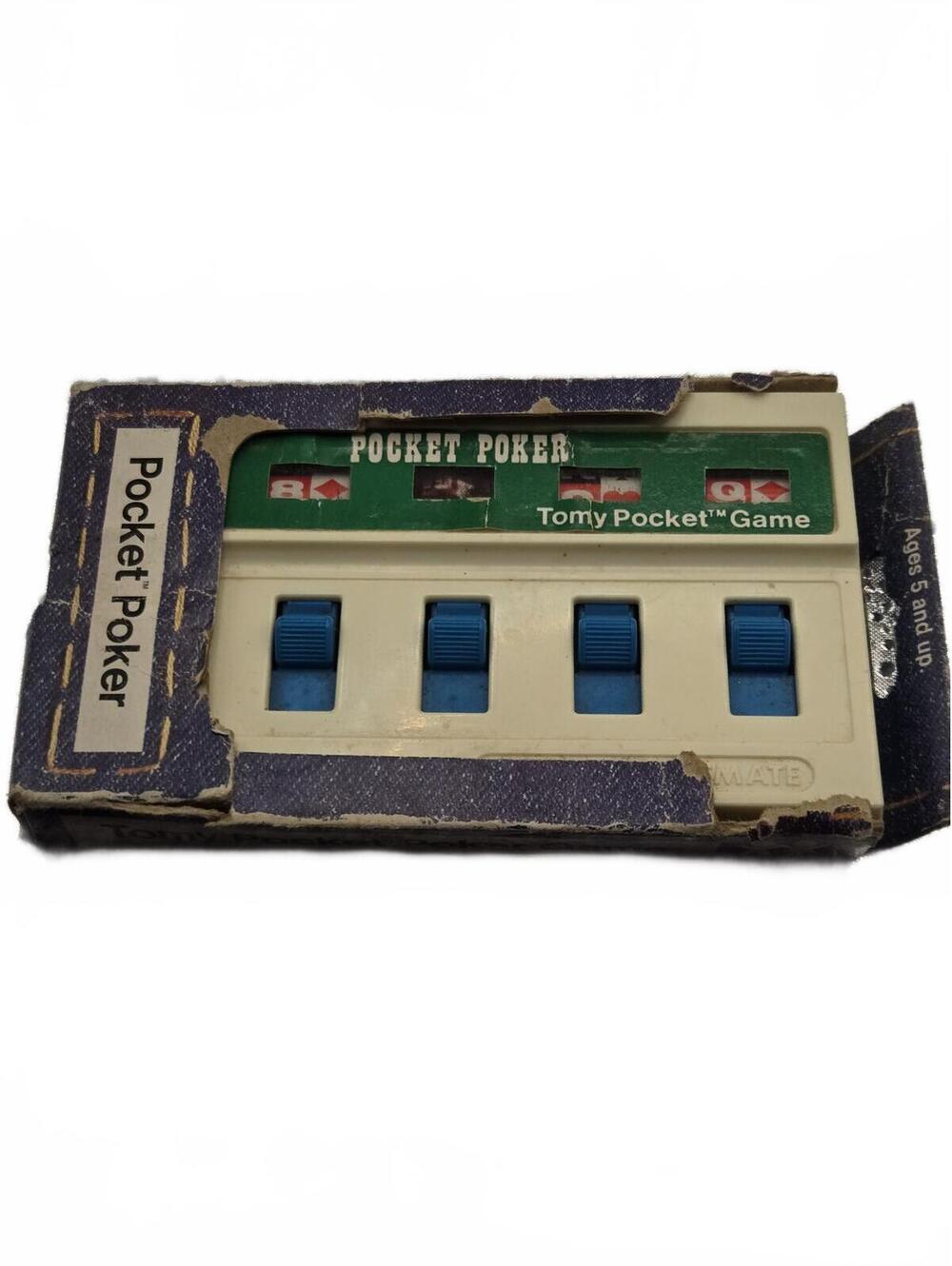 Vintage Tomy Pocket Game Pocket Poker 1976 works, a bit loose
